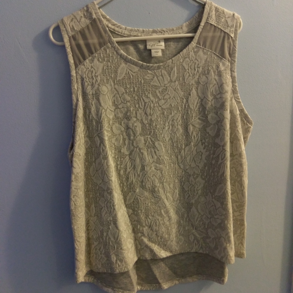 Jaclyn Smith sleeveless blouse,  Lg